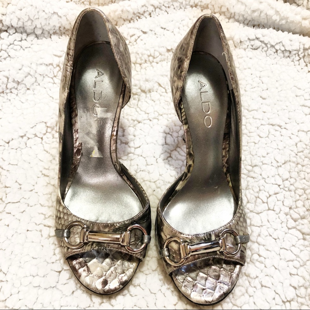 Aldo Snake Skin Heels - Size 35 - Picture 2 of 5